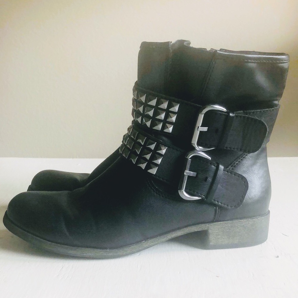 Ankle Black Motorcycle Boots -Great Condition